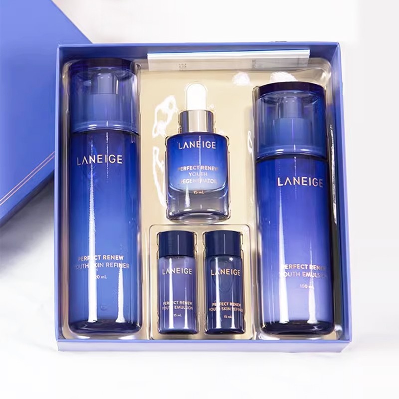 【韩国正品】Laneige兰芝致美青春紧颜水乳套装细肤露保湿乳精华