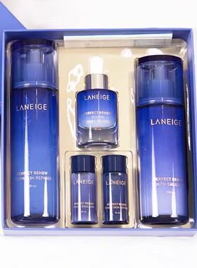 【韩国正品】Laneige兰芝致美青春紧颜水乳套装细肤露保湿乳精华