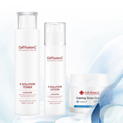 【韩国正品】CellFusionC秀肤生舒润K水乳套盒爽肤水乳液补水干皮