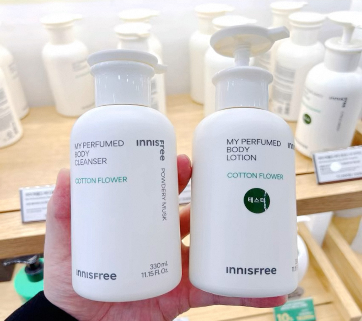 【韩国正品】Innisfree悦诗风吟沐浴露身体乳绿柑木棉花睡莲330ml