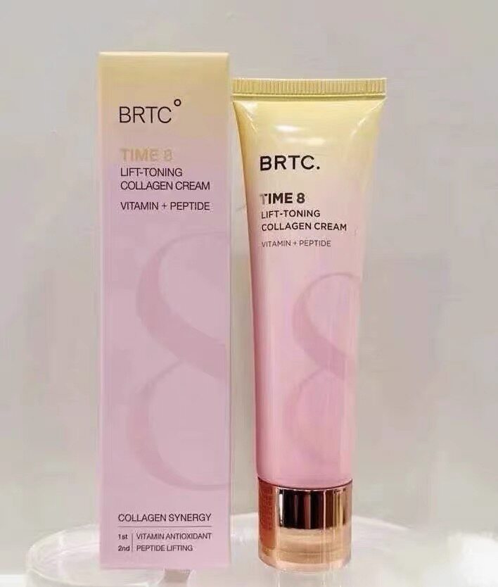 【韩国正品】BRTC面霜维他命胶原蛋白双管面霜提亮紧致80ml粉色