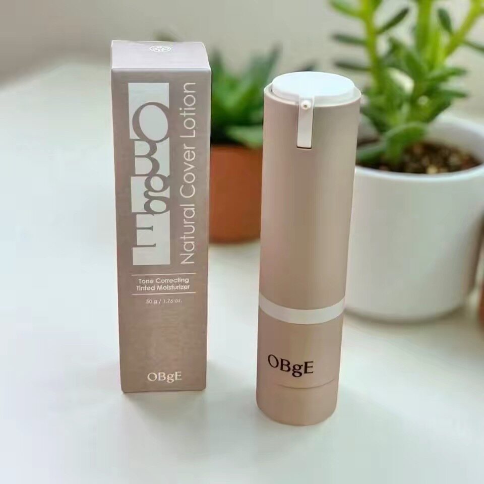 【韩国正品】Obge素颜霜自然遮瑕防晒乳粉底护肤乳素颜霜三合一