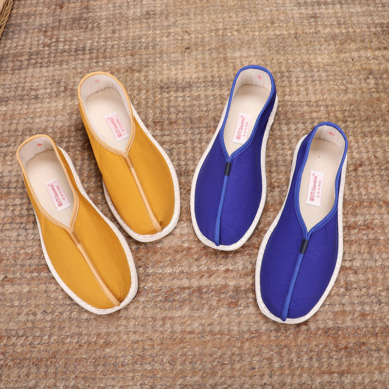 禅修鞋女夏透气吸汗传统僧鞋居士鞋复古中国风纯手工千层底布鞋男