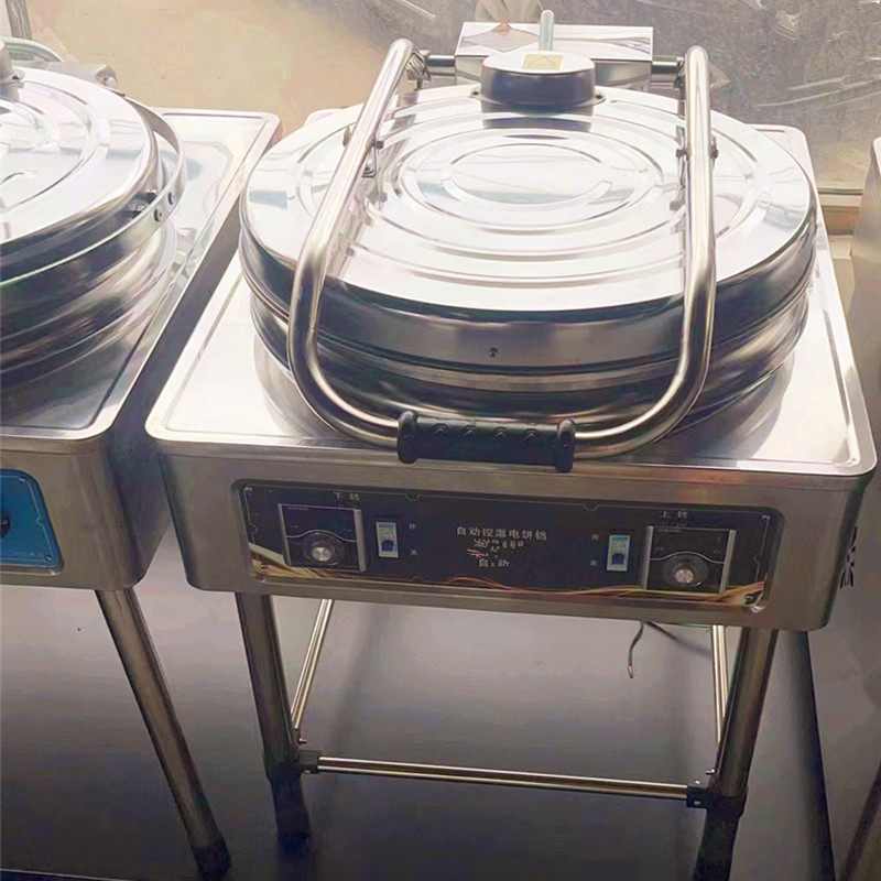 出口110V220V商用电饼铛旋钮温控洛馍煎饼机器美国加拿大台湾日本