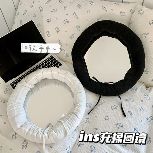 网红ins风软乎乎化妆镜可悬挂镜