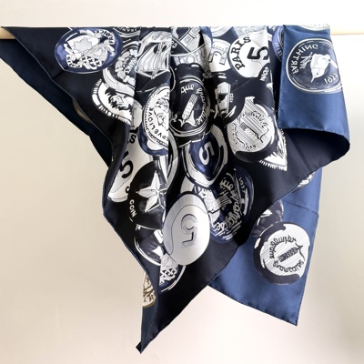 小香五号金币集110cm斜纹双面异色大方巾100桑蚕丝百搭真丝丝巾