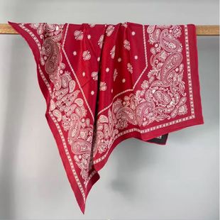 好货特价 宝石腰果100桑蚕丝65cm双面重磅真丝意罗绸中小方巾