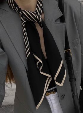 TOT经典百搭90cm条纹100桑蚕丝真丝双绉16姆百搭时尚优雅永不过时