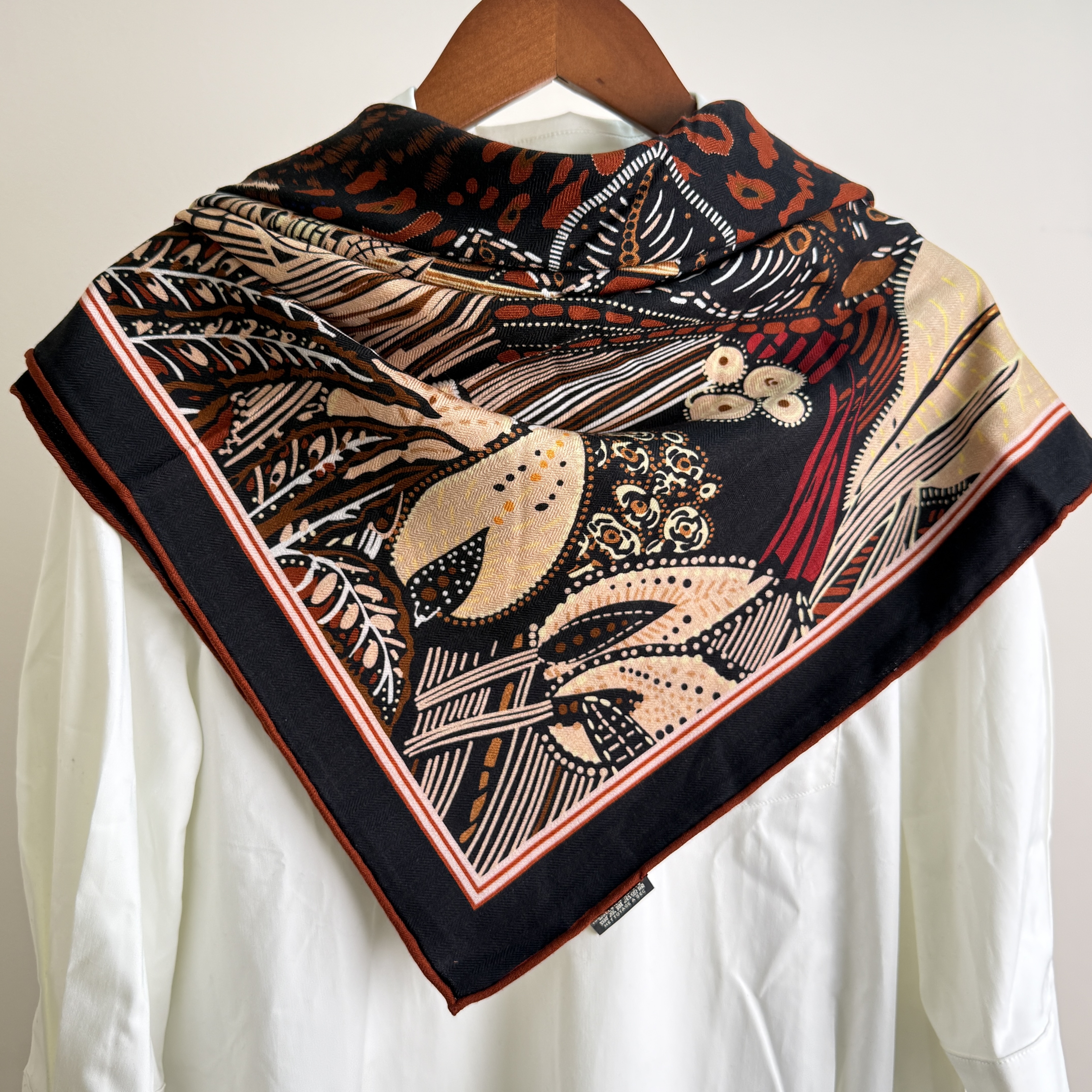 密林深豹110cm丝毛大方巾秋冬保暖时尚丝巾百搭围巾丝巾披肩