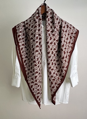 红咖MAX110cm丝毛大方巾秋冬时尚通勤围巾保暖百搭披肩丝巾