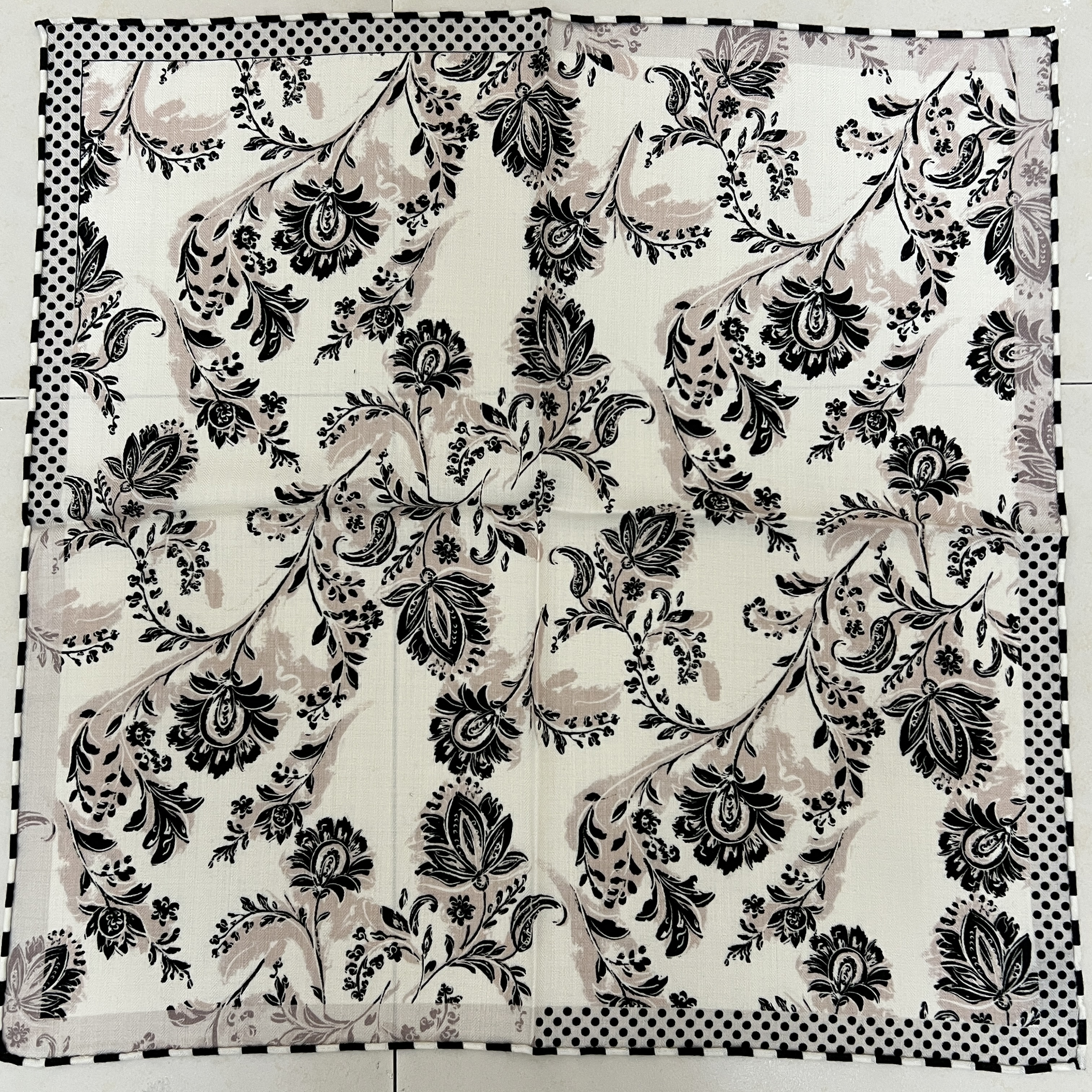 凤尾腰果65cm丝毛中方巾秋冬季保暖护颈百搭小围巾