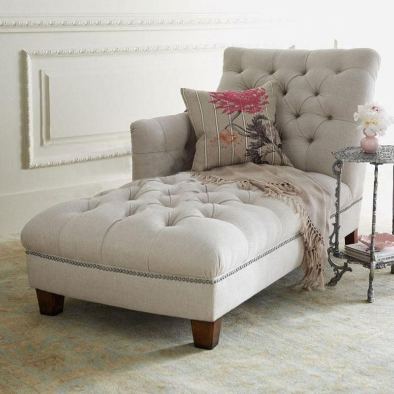 美式布艺贵妃椅客厅单人小户型卧室贵妃榻阳台美人榻欧式沙发躺椅