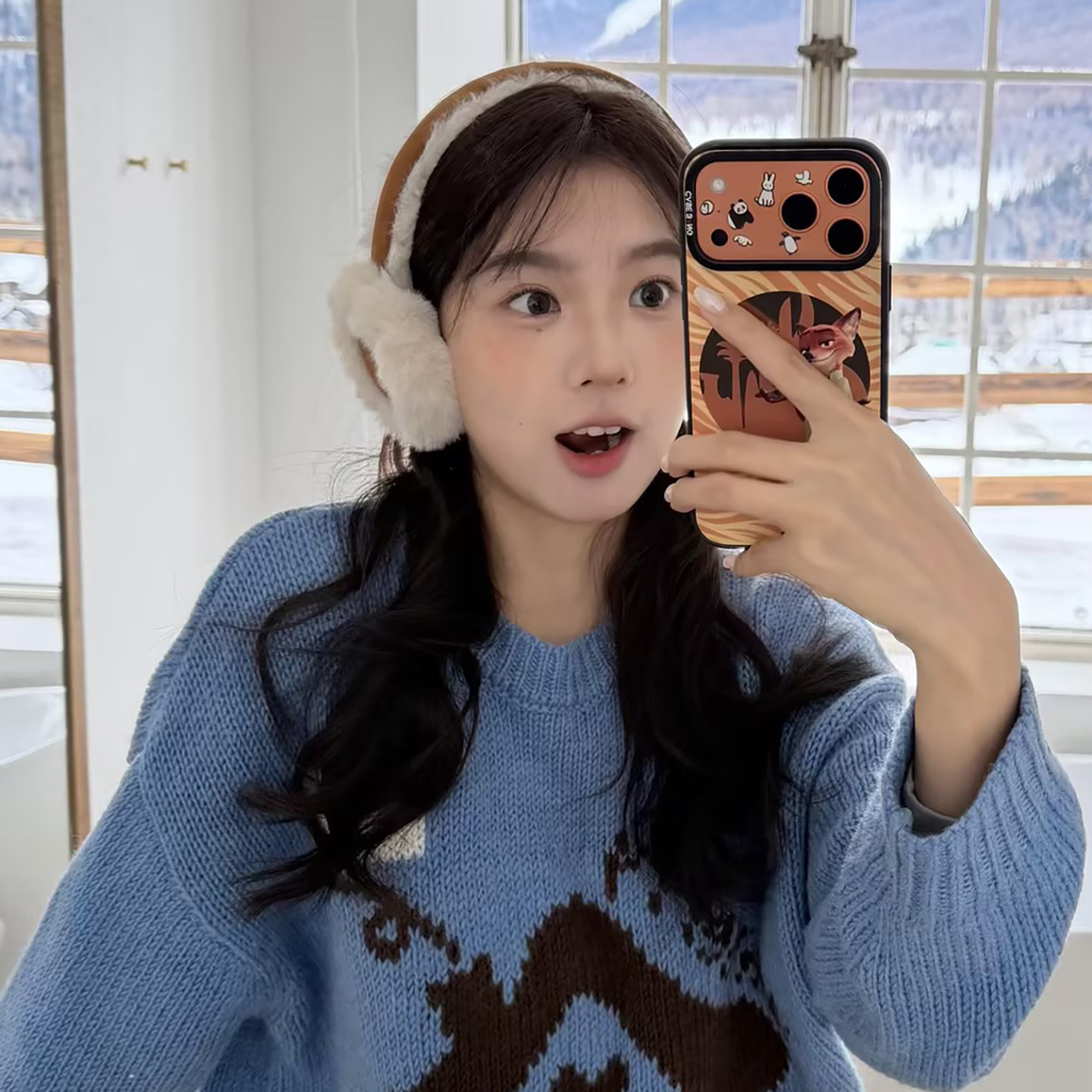 韩系麂皮绒耳罩女冬季2025新款耳包保暖防寒骑行耳暖毛绒加厚耳捂