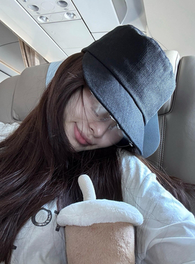 日系复古棉麻马术帽子女2025夏季新款防晒遮阳帽百搭平顶骑士帽潮