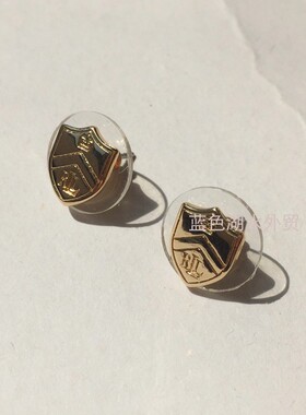 AS-SS-050 大牌打标 奢侈外贸出口美国原单镀14K真金黄金耳饰耳钉