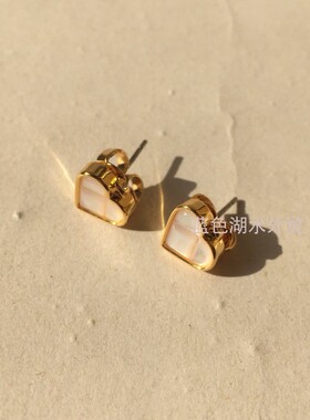 AS-SS-017 精美yyds 外贸出口美国大p原单镀真金黄金镶仿宝石耳钉