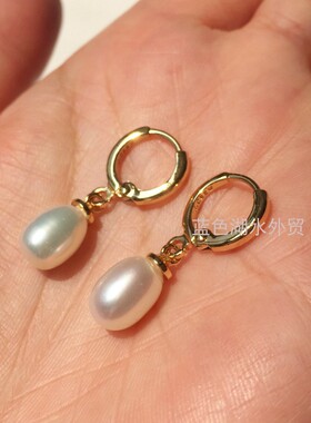 AS-SS-050 纯天然淡水珍珠 大牌打标 外贸出口美国原单 耳饰耳坠