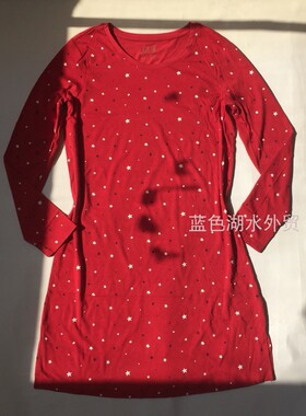 CL-NY-077 超赞 外贸出口德国欧洲原单 女款涤棉针织长袖睡裙 美