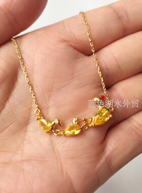 AS-SS-025 爱心 黄铜镀真金镶嵌仿水晶!外贸出口美国轻奢原单手链