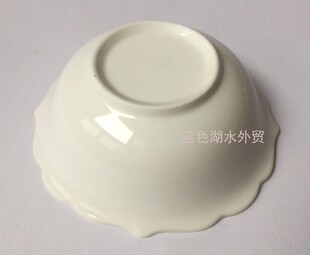 莲花般美丽 CYGJ 091 外贸出口原单白瓷饭碗面碗 白皙清透精美