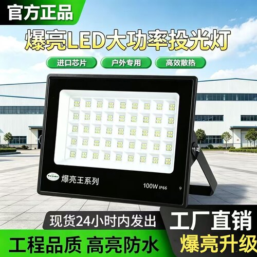 接220V超亮led灯泡探照灯室外照明LED灯投光灯户外防水灯室外大灯
