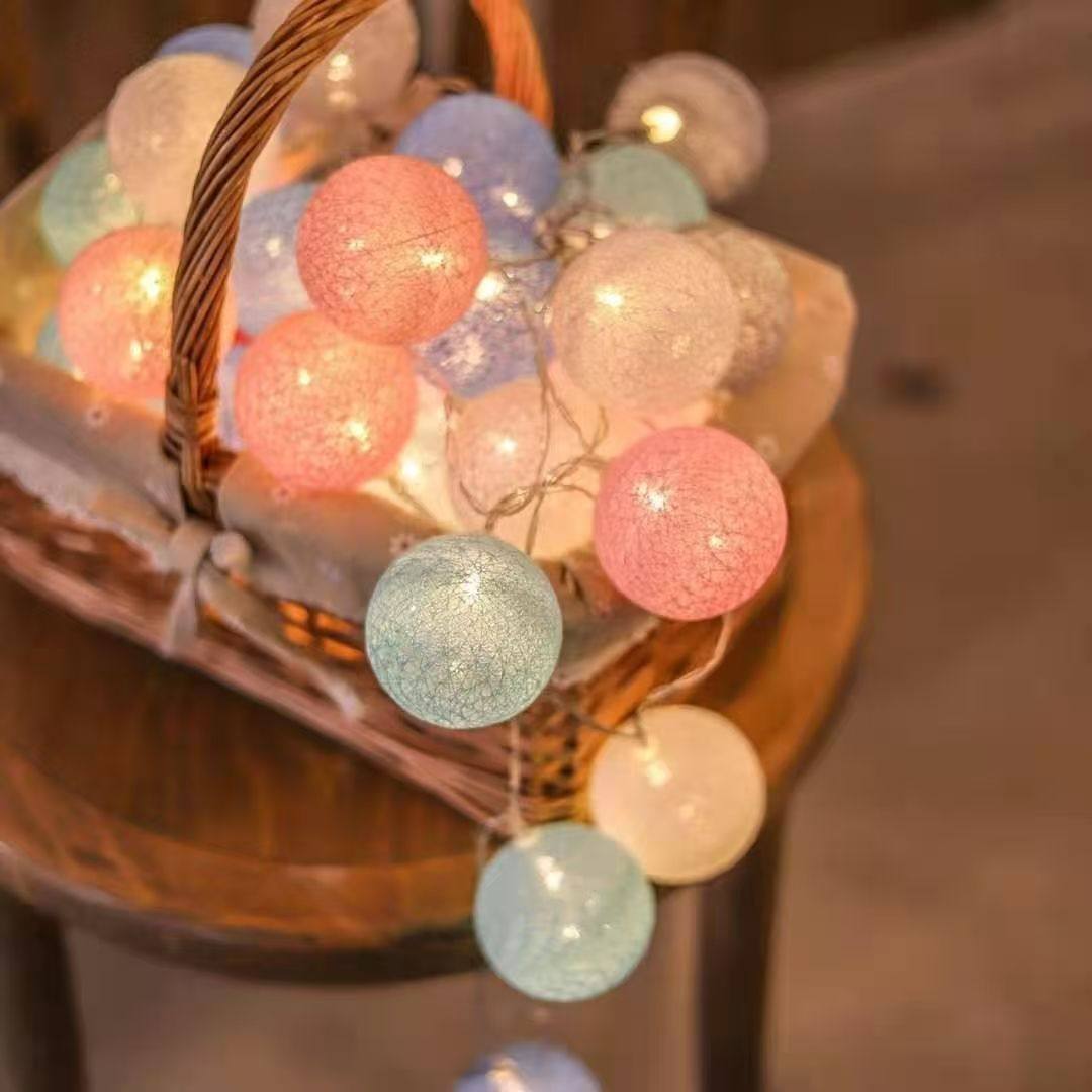 LED满天星灯串闪灯小气泡网红少女心卧室房间装饰线球星星挂灯