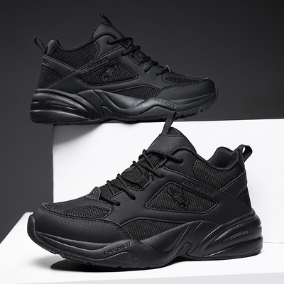 正品乔丹格兰秋冬男鞋大码鞋47休闲鞋48黑色高帮鞋防滑全黑篮球鞋