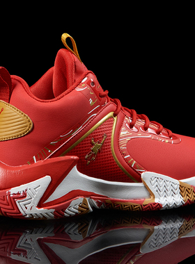 正品乔丹格兰秋冬男鞋二棉红色本命年篮球鞋高帮鞋保暖加绒大棉鞋