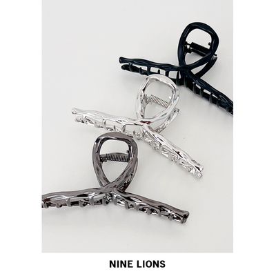 冷淡风金属抓夹后脑勺马尾夹发饰