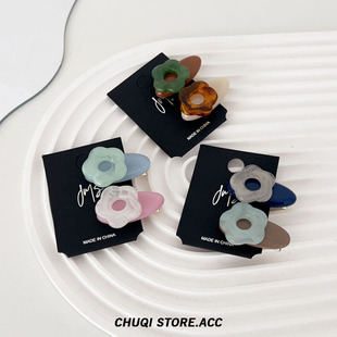 chuqi store/可爱花朵夹子气质百搭小号刘海发夹边夹一字夹头饰女