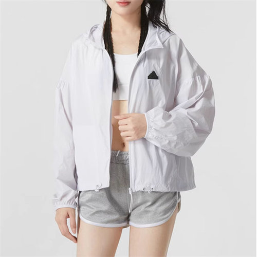 阿迪达斯女子皮肤衣运动连帽外套