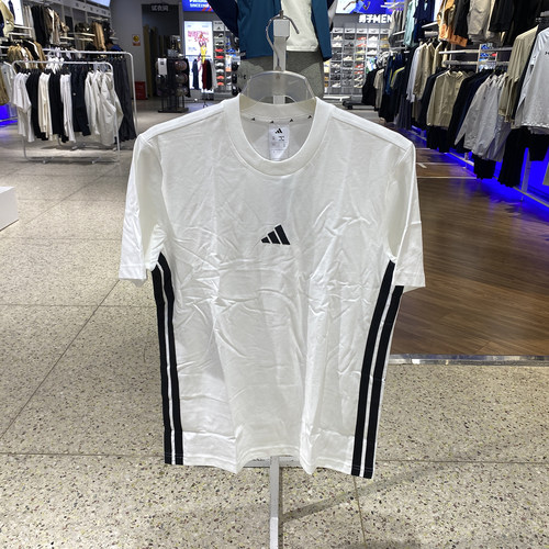 阿迪达斯男士透气纯棉短袖T恤