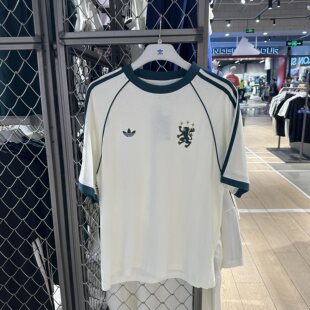 阿迪达斯三叶草男撞色短袖运动T恤纯棉舒适半袖上衣KY2196 KY2197