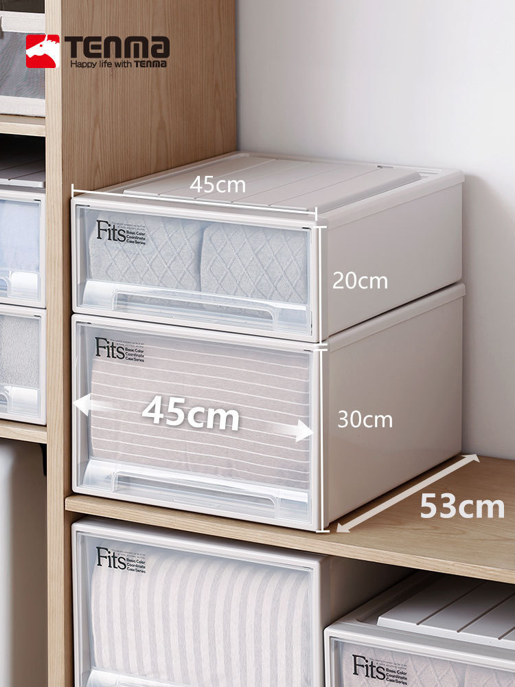 天马株式会社透明衣柜整理收纳箱