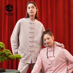 后序唐装男潮牌 复古冬季加厚中式刺绣盘扣外套汉服男 中国风男装