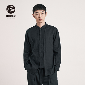 后序【纯亚麻系列】高端亚麻衬衫男衬衣国风禅意上衣新中式男装
