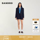 气质通勤平驳领一粒扣垫肩西装 SANDRO秋季 外套上衣 法式 时尚 款 女装