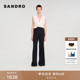 长裤 季 法式 休闲黑色简约微喇休闲裤 末6折SANDRO2025秋冬新款 女装