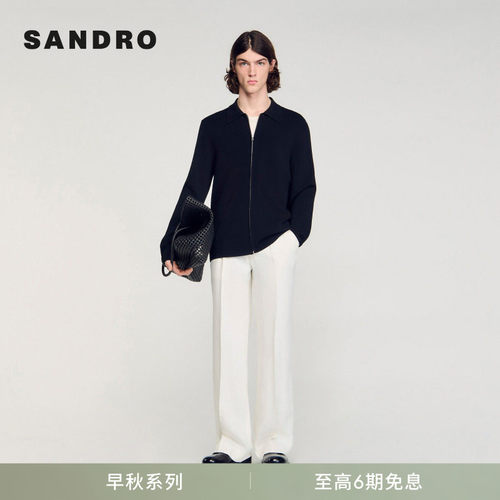 SANDRO翻领拉链门襟外套