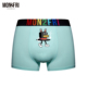 mon2fri男士 青年潮礼 衩平角裤 内裤 莫代尔高弹透气趣味卡通四角裤