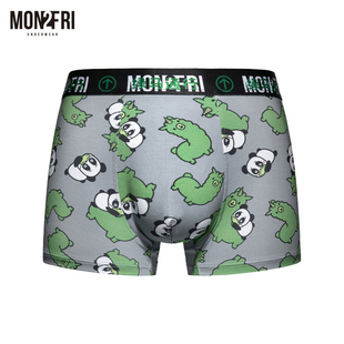 mon2fri男士内裤可爱卡通趣味潮情人节内裤情侣四角裤送男生礼物