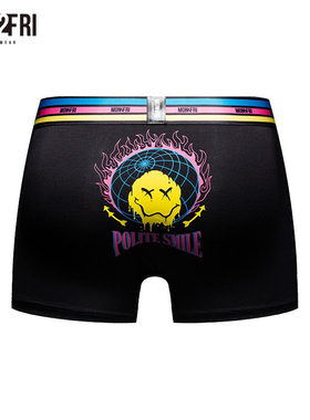 mon2fri国潮男士内裤卡通创意平角裤透气送男生男友情侣礼物礼盒