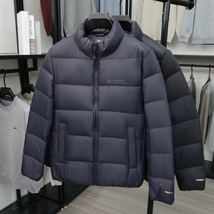 90%鸭绒短款 羽绒服长袖 立领保暖面包服外套 男士 2025新国标冬季