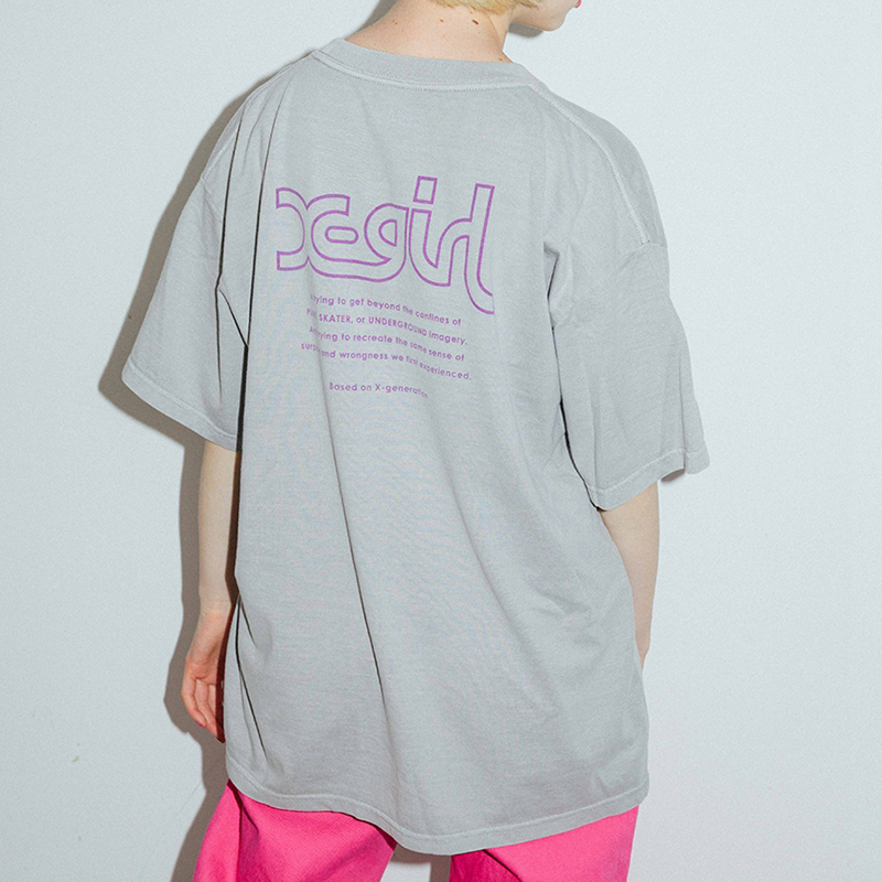 xg中性直身重磅纯棉字母tee