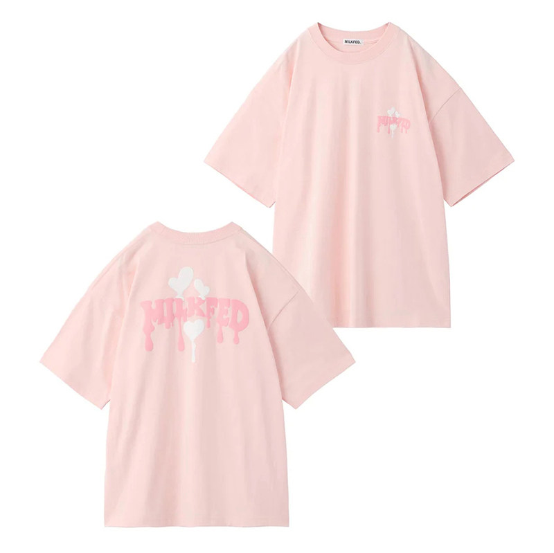 日系字母重磅纯棉女小众tee