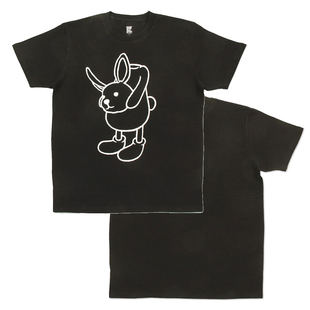 洋气圆领t 纯棉宽松短袖 日系搞怪control bear拔头兔卡通t恤女夏季