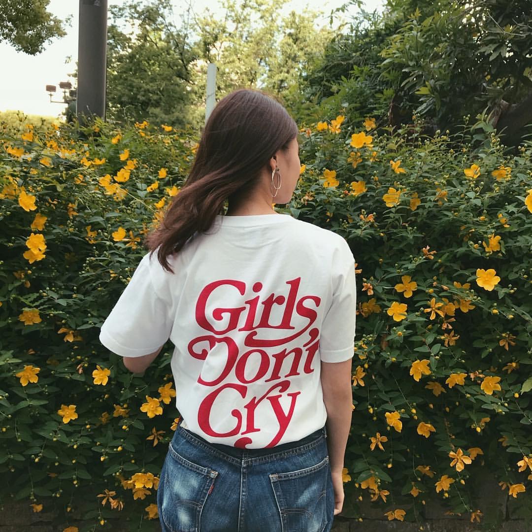 ¡¾ECON¼Ò¡¿girls don't cry slogan×Öĸ¿ÚºÅÓ¡»¨TÐôÅ®¶ÌÐä´¿ÃÞ
