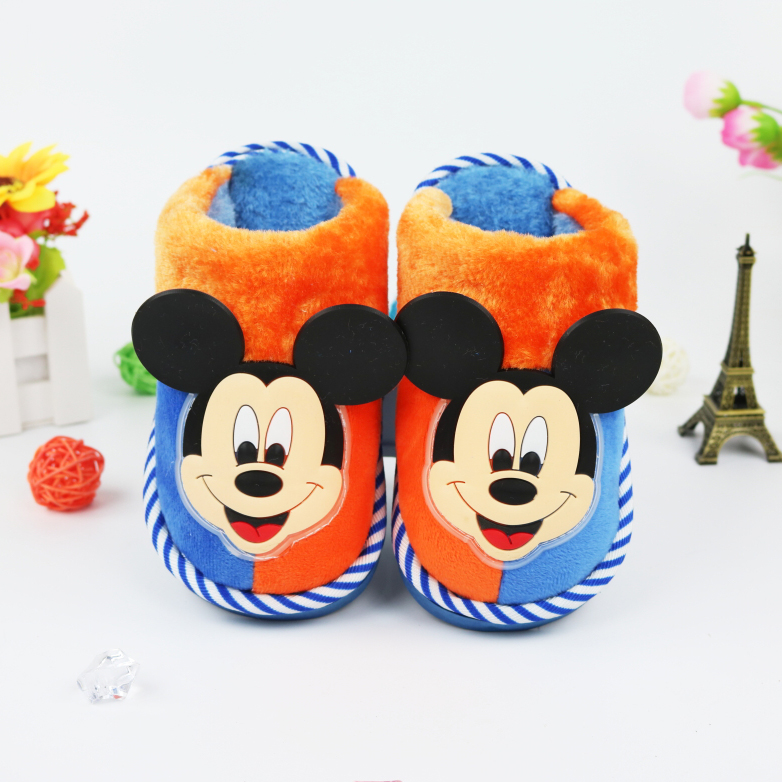 Chaussons enfants en suède pour hiver - semelle caoutchouc - Ref 1003661 Image 5