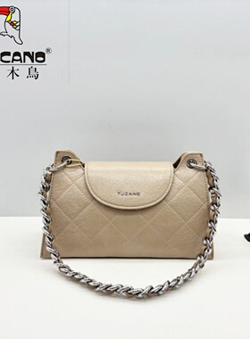 TUCANO/啄木鸟商场同款女包2026新款时尚菱格链条潮小方包TBK8881