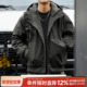 做旧连帽外套男士 嘿马七作美式 复古冬季 保暖宽松夹克棉衣舒适褂子